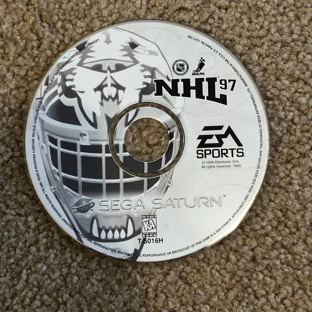 Sega Saturn NHL Hockey 1997 Game Disc Case No Manual